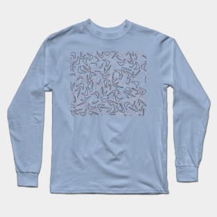 Retro Boomerang Pattern Long Sleeve T-Shirt